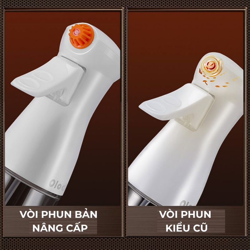 Chai Xịt Dầu Phun Sương 200ml - Bình Xịt Dầu Ăn Thủy Tinh Bấm Cò Cho Nồi Chiên Không Dầu, Salad, Nướng Chiên (PKB42)