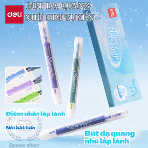 Bút Highlight Nhũ Deli – Bút Dạ Quang Gel Lấp Lánh Đánh Dấu Ghi Chú, Bút Tô Sáng Nội Dung Quan Trọng