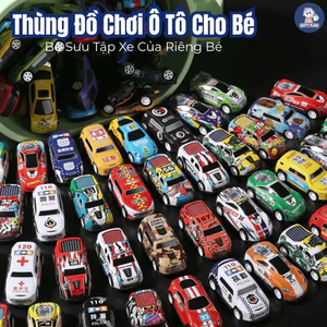 Thùng 30 Xe ÔTô Đồ Chơi Hợp Kim Cao Cấp GutyKids Tặng Kèm Hộp Đựng, chạy đà cót kéo lùi, nhiều loại xe