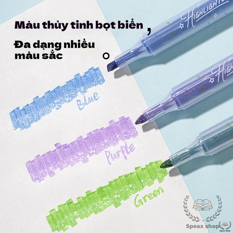 Bút Highlight Nhũ Deli – Bút Dạ Quang Gel Lấp Lánh Đánh Dấu Ghi Chú, Bút Tô Sáng Nội Dung Quan Trọng