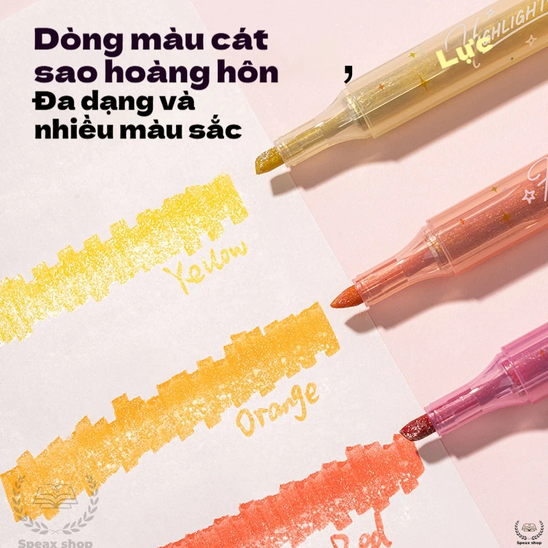 Bút Highlight Nhũ Deli – Bút Dạ Quang Gel Lấp Lánh Đánh Dấu Ghi Chú, Bút Tô Sáng Nội Dung Quan Trọng