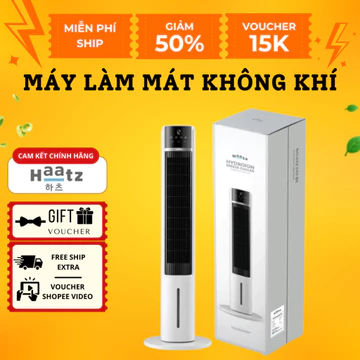 Máy làm mát không khí bằng hơi nước có Ion âm Haatz HBC350 quạt làm mát , ion âm lọc bụi mịn PM2.5