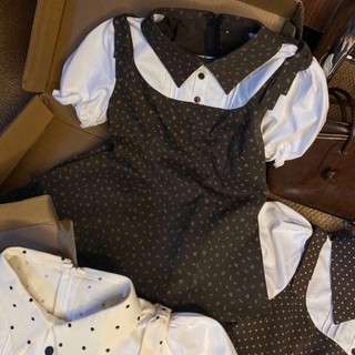 Set Đồ Nữ Áo Sơ Mi Tay Bồng Kèm Chân Váy A Họa Tiết Xinh Xắn Style Hàn Quốc Đi Chơi Mùa Hè 247Store