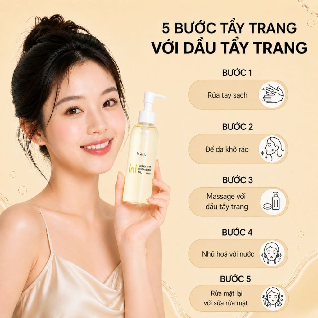 Dầu Tẩy Trang Làm Sạch Dịu Nhẹ, An Toàn Cho Da Nhạy Cảm Le&Lu Sensitive Cleansing Oil 150ml