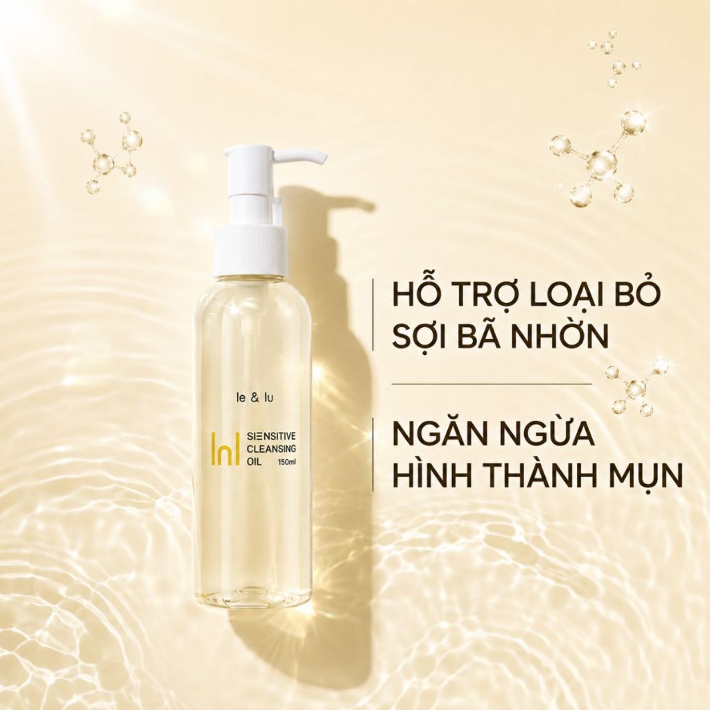 Dầu Tẩy Trang Làm Sạch Dịu Nhẹ, An Toàn Cho Da Nhạy Cảm Le&Lu Sensitive Cleansing Oil 150ml