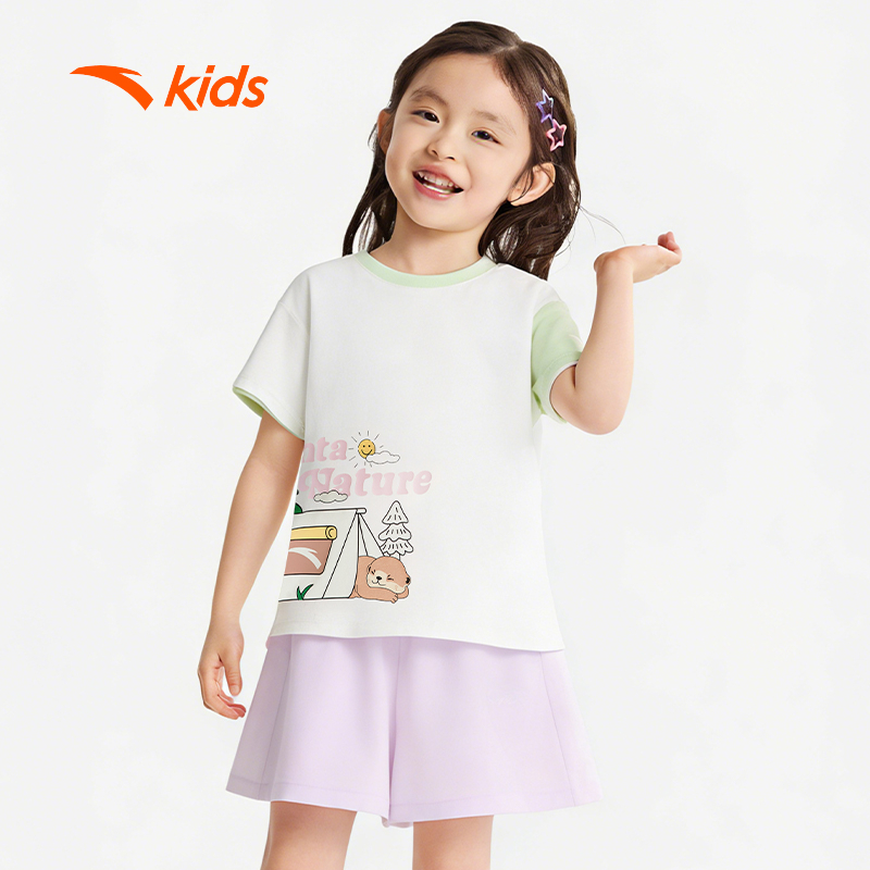 Anta Kids Áo Thun Ngắn Tay Thời Trang Bé Gái 3626C9101