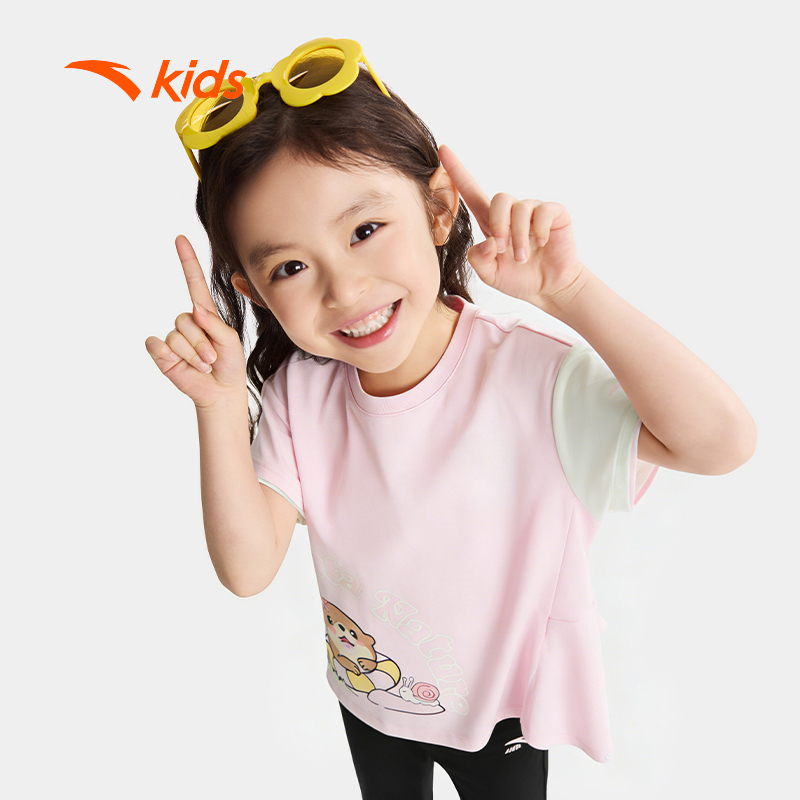 Anta Kids Áo Thun Ngắn Tay Thời Trang Bé Gái 3626C9101