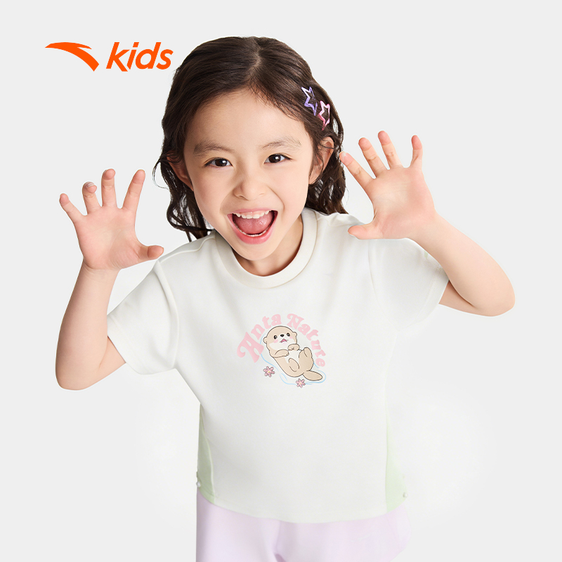 Anta Kids Áo Thun Ngắn Tay Thời Trang Bé Gái 3626C9104
