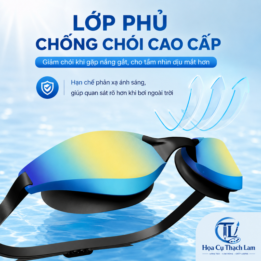 Kính Bơi Trẻ Em Chống Mờ Kèm Hộp Đựng, Kính Bơi Nhiều Màu Cho Bé