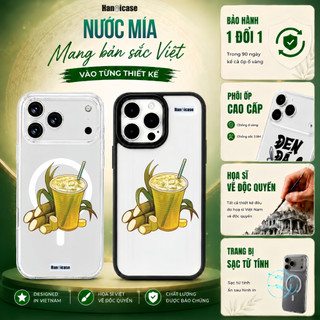 Ốp Lưng Cho iPhone 12 13 14 15 16 17 Trong Suốt In Hình Nước Mía Chống Sốc, Chống Ố Vàng