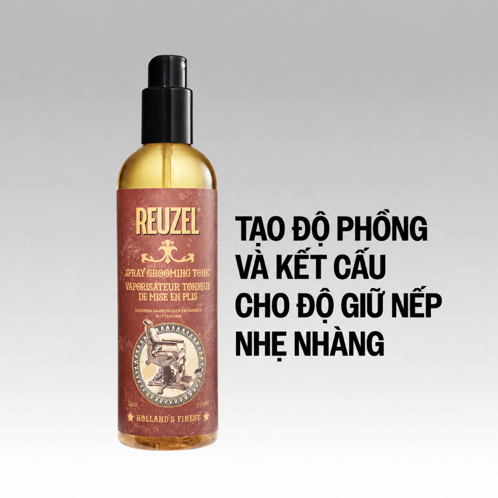Xịt dưỡng tăng độ giữ nếp cho tóc Reuzel Grooming Tonic Spray - 350ml - Chính hãng