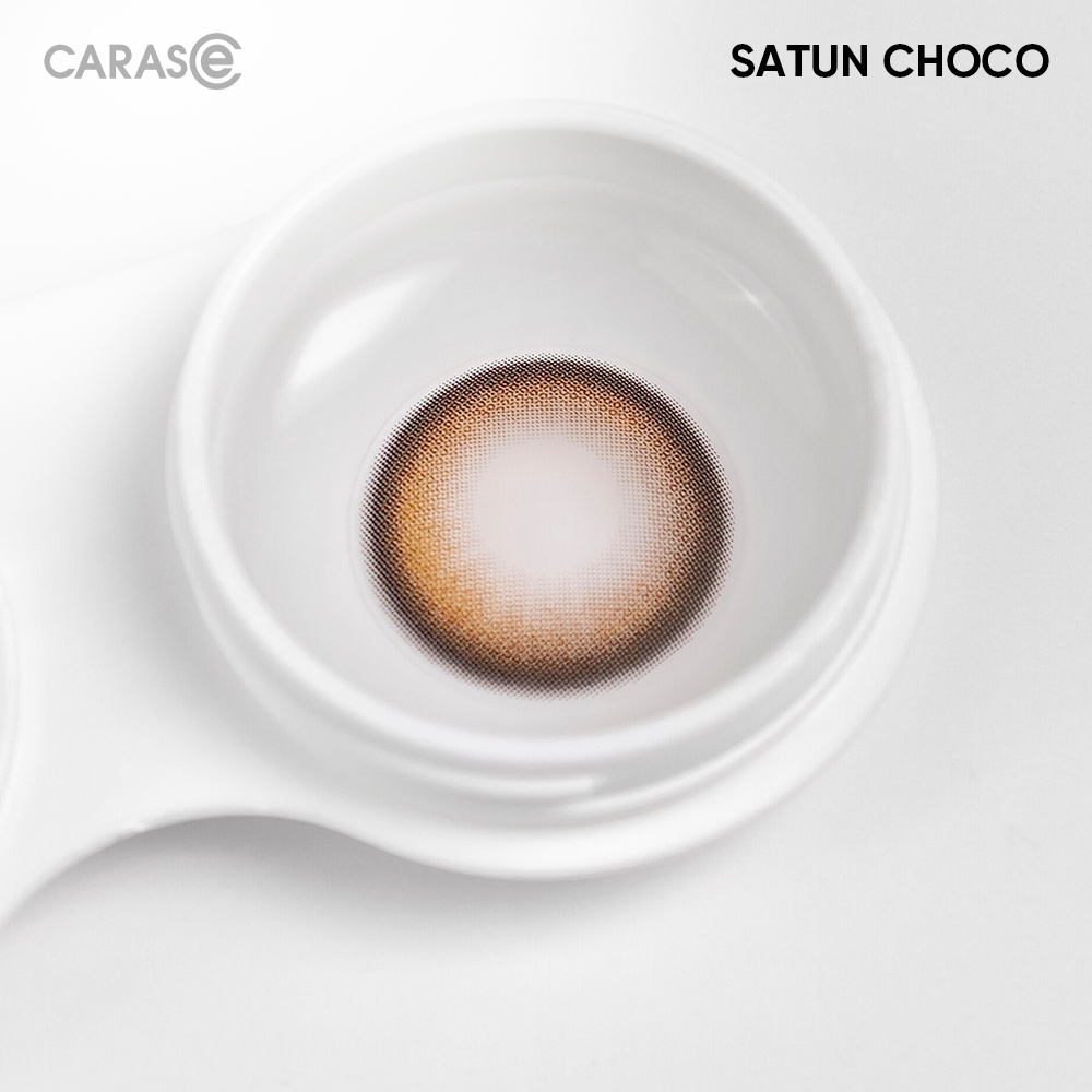[1 chiếc] Kính áp tròng khoá ẩm 10H 1 Ngày Màu Nâu Choco CARASE, Lens cận SATUN CHOCO