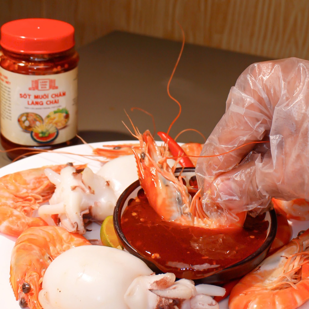 Combo 3 hủ Sốt muối chấm Làng Chài 290g chấm trái cây, bánh tráng Trang Trại Sạch Thôn Xanh Farm