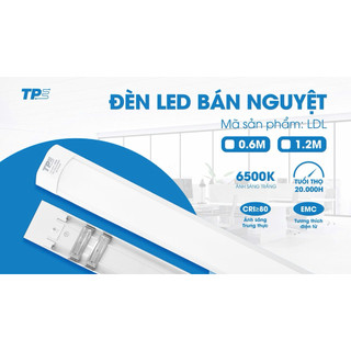 Đèn Led Bán Nguyệt TPE Dài 0.6m, 1.2m, Đèn hành lang siêu sáng - thietbidienelec68