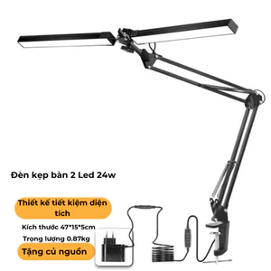 Đèn học kẹp bàn led 3 màu 10 chế độ siêu sáng chống cận,Đèn bàn kiểu dáng pixar hiện đại xoay 360 đa góc tiết kiệm điện