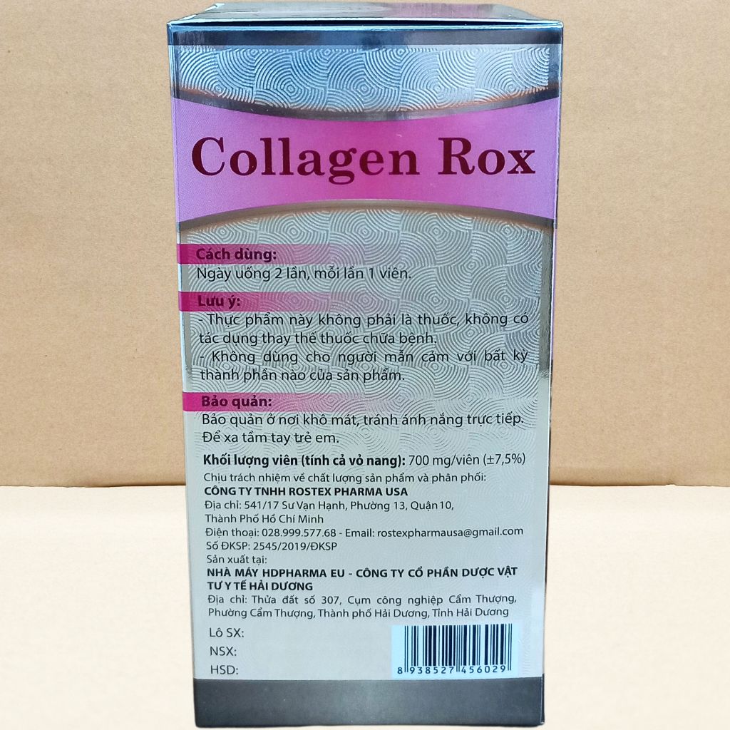Combo 2 Hộp Collagen Rox Hồng - Rostex - Hải Dương - Vitamin Chữa Lành
