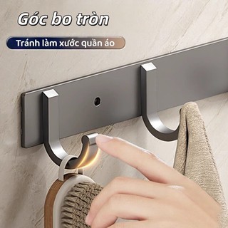 Móc dán tường treo đồ | Lắp bằng keo dán hoặc khoan | Chống gỉ, không bong sơn – Treo đồ thoải má