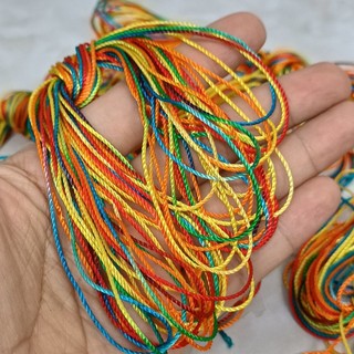30m Chỉ Ngũ Sắc Tết Vòng May Mắn – Dây Handmade Thắt Nút, Làm Vòng Tay Phong Cách Trung Hoa