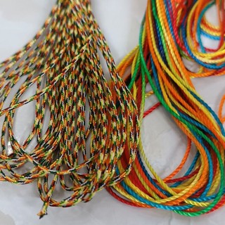 30m Chỉ Ngũ Sắc Tết Vòng May Mắn – Dây Handmade Thắt Nút, Làm Vòng Tay Phong Cách Trung Hoa