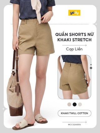 [BST Comfort Me-We] Quần Shorts Nữ Yody Quần Stretch Cạp Liền WCCS26A006