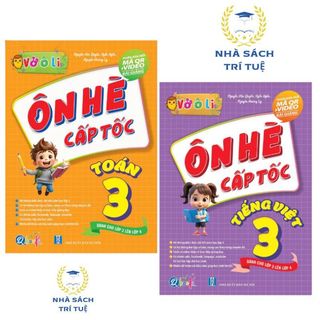 Sách - Combo Vở Bài Tập Ôn Hè Cấp Tốc - Toán + Tiếng việt Lớp 3 - Dành cho học sinh lên Lớp 4