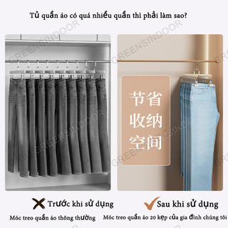 Móc Phơi 20 Kẹp Treo Đồ Đa Năng Chất Liệu Thép Không Rỉ Bọc PP Cao Vấp - Móc Treo Đồ Lót, Cà Vạt Gọn Gàng Tiện Lợi