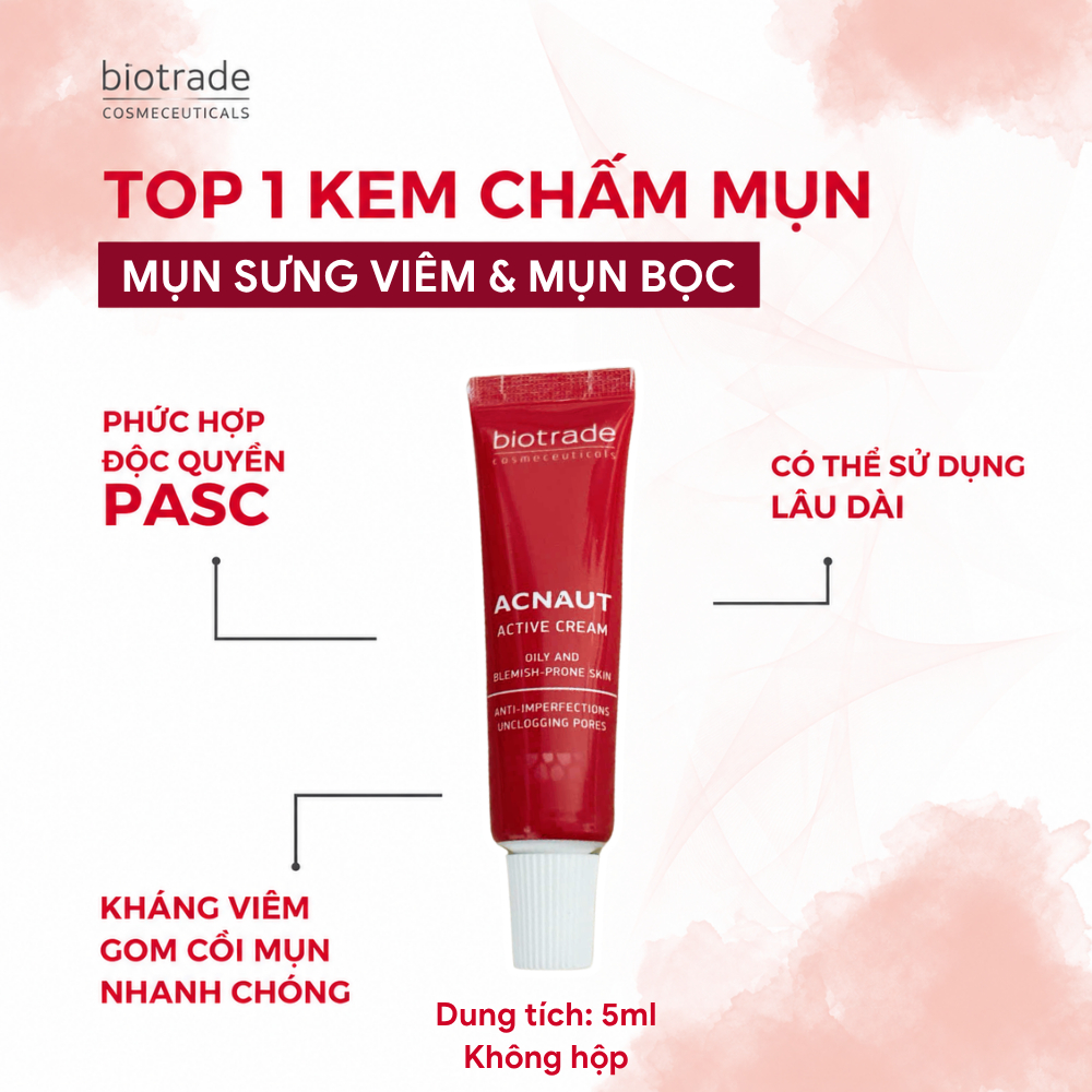 [MINISIZE] Kem chấm mụn BIOTRADE, Sữa rửa mặt, Serum và Kem dưỡng 5ml, 10ml, bản dùng thử, du lịch