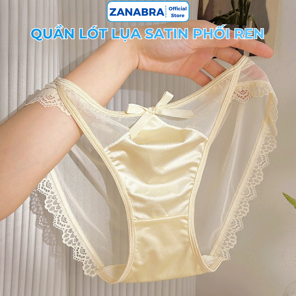 Quần Lót Nữ Ren Lụa – Quần Chip Nữ Thiết Kế Sang Trọng Ôm Dáng Mềm Mại ZANABRA L8836