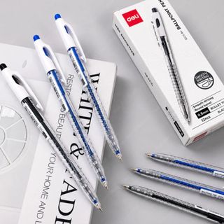 LEAFBOOK Bút Bi Deli Q125 0.5mm – Viết Êm Mượt, Mực Đậm Nét Đẹp