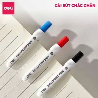 LEAFBOOK Bút Bi Deli Q125 0.5mm – Viết Êm Mượt, Mực Đậm Nét Đẹp