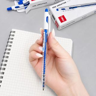 LEAFBOOK Bút Bi Deli Q125 0.5mm – Viết Êm Mượt, Mực Đậm Nét Đẹp