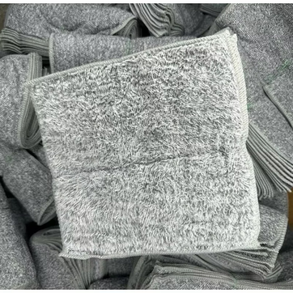Combo 50 Khăn Lau Chén Bát Sợi Than Tre Kháng Khuẩn, Giẻ Lau Bếp Đa Năng 2 Mặt Siêu Thấm Hút 20x20cm