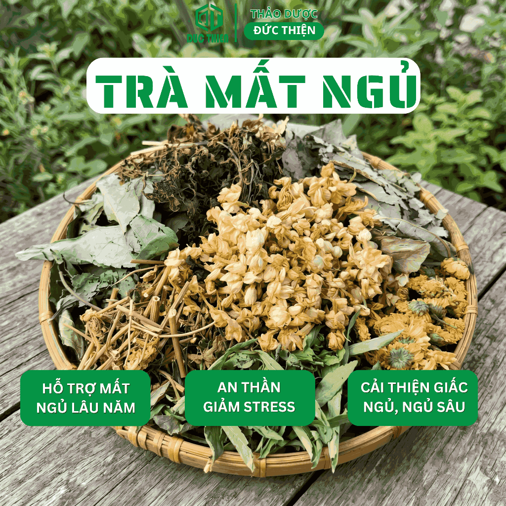 Trà Mất Ngủ Đức Thiện (150g) - Dành Cho Người Mất Ngủ Kinh Niên, Ngủ Không Sâu Giấc