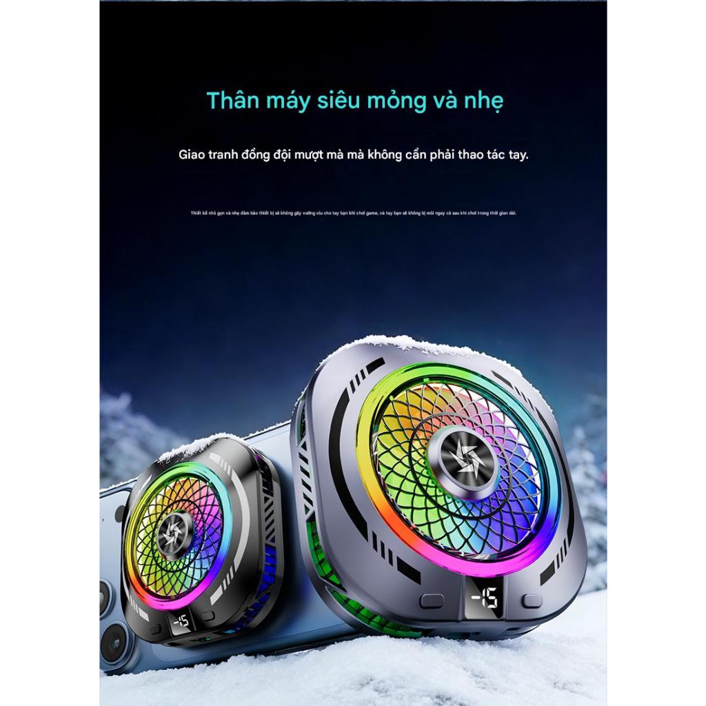 Quạt Tản Nhiệt Điện Thoại Sò Lạnh SL-79 15W Chip AI Thông Minh Điều Chỉnh 3 Chế Độ Làm Lạnh Cho iPhone Android Gaming