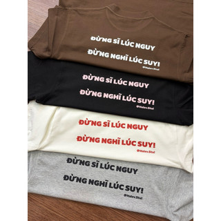 [ÁO BOXY SUY FUNNY QUOTE] Áo thun Boxy in chữ SUY Unisex chất Cotton Premium định lượng 260gsm