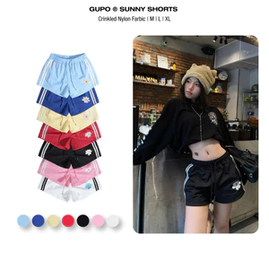Quần Short Dù Nữ GUPO Lưng Thun Dây Rút Đứng Form Thoải Mái Thời Trang Local Brand - QSD02