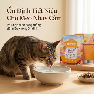 Thức Ăn Cho Mèo Furry Wonder Urinary Care 300g/1.5kg, Hạt Cho Mèo Hỗ Trợ Tiết Niệu, Gà Thật #1, 83% Đạm Động Vật