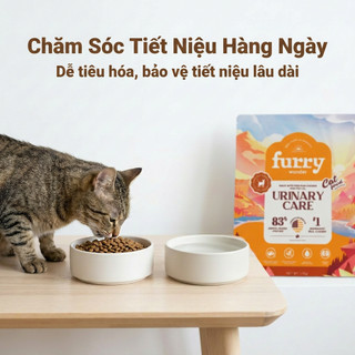 Thức Ăn Cho Mèo Furry Wonder Urinary Care 300g/1.5kg, Hạt Cho Mèo Hỗ Trợ Tiết Niệu, Gà Thật #1, 83% Đạm Động Vật