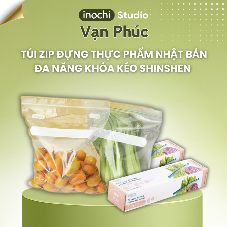 Túi zip đựng thực phẩm tái sử dụng nhật bản đa năng khóa kéo Shinshen 1L 3L zipper inochi store hcm