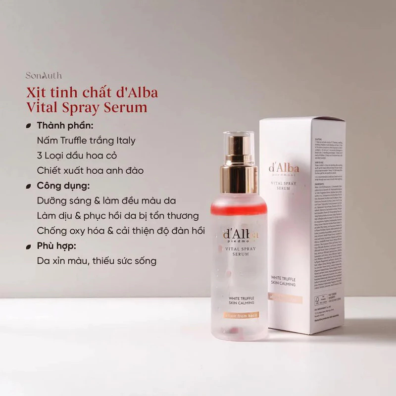 Serum Dạng Xịt Khoáng D'alba First Spray Serum Cấp Ẩm, Căng Bóng Da