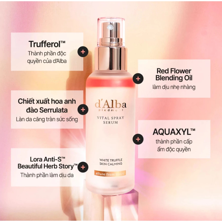 Serum Dạng Xịt Khoáng D'alba First Spray Serum Cấp Ẩm, Căng Bóng Da