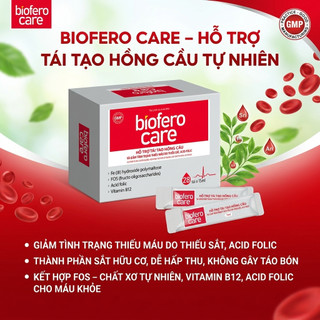 Biofero Care - Hỗ Trợ Tạo Hồng Cầu Hộp 28 Gói * 15 ML