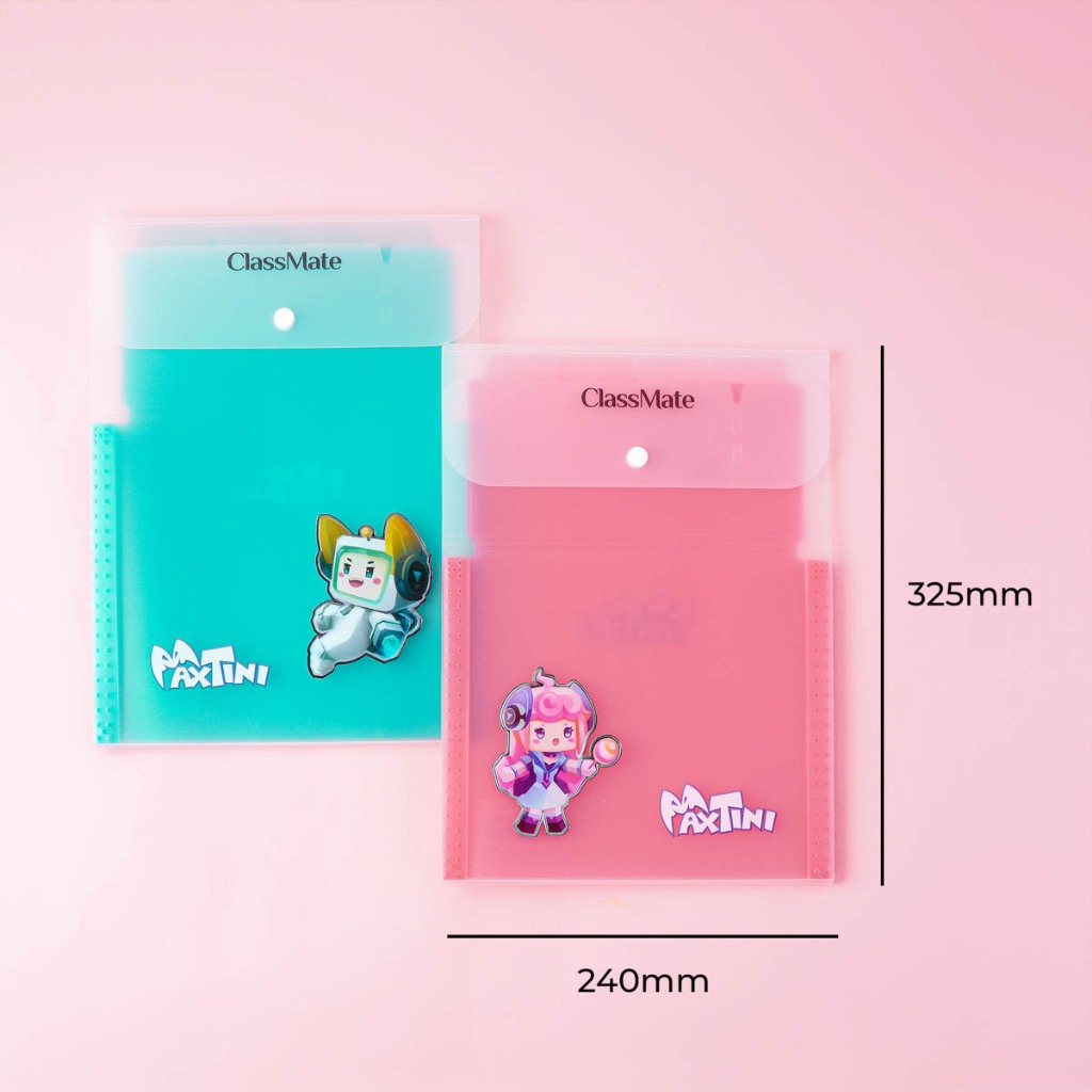 Túi Đựng Tài Liệu Nhiều Ngăn Classmate Clear Bag Maxtini Nhựa PP Bền, Khuy Bấm Tiện Lợi, Có Phần Phân Ngăn CL-CBA11