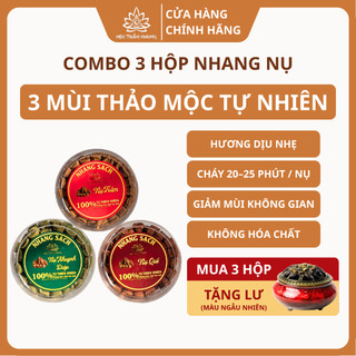 Combo 3 Hộp Nụ Thảo Mộc Tự Nhiên Trầm, Quế, Bắc, Bài, Khuynh Diệp (Tặng Lư Sứ) - Mộc Trầm Hương MTH
