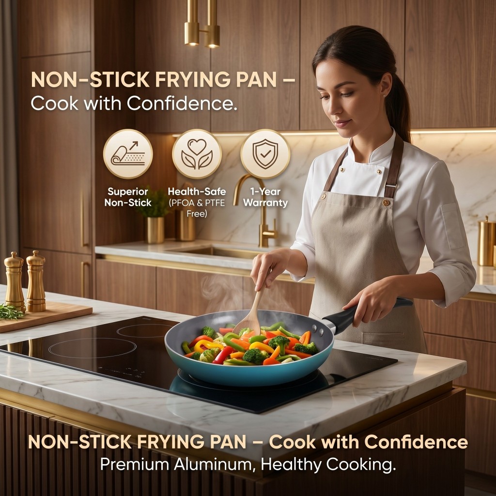 Chảo chống dính Ceramic 24 cm, CH10-24 Chảo Chống Dính Comet Nhôm Cao Cấp Ceramic Nano Dễ Vệ Sinh