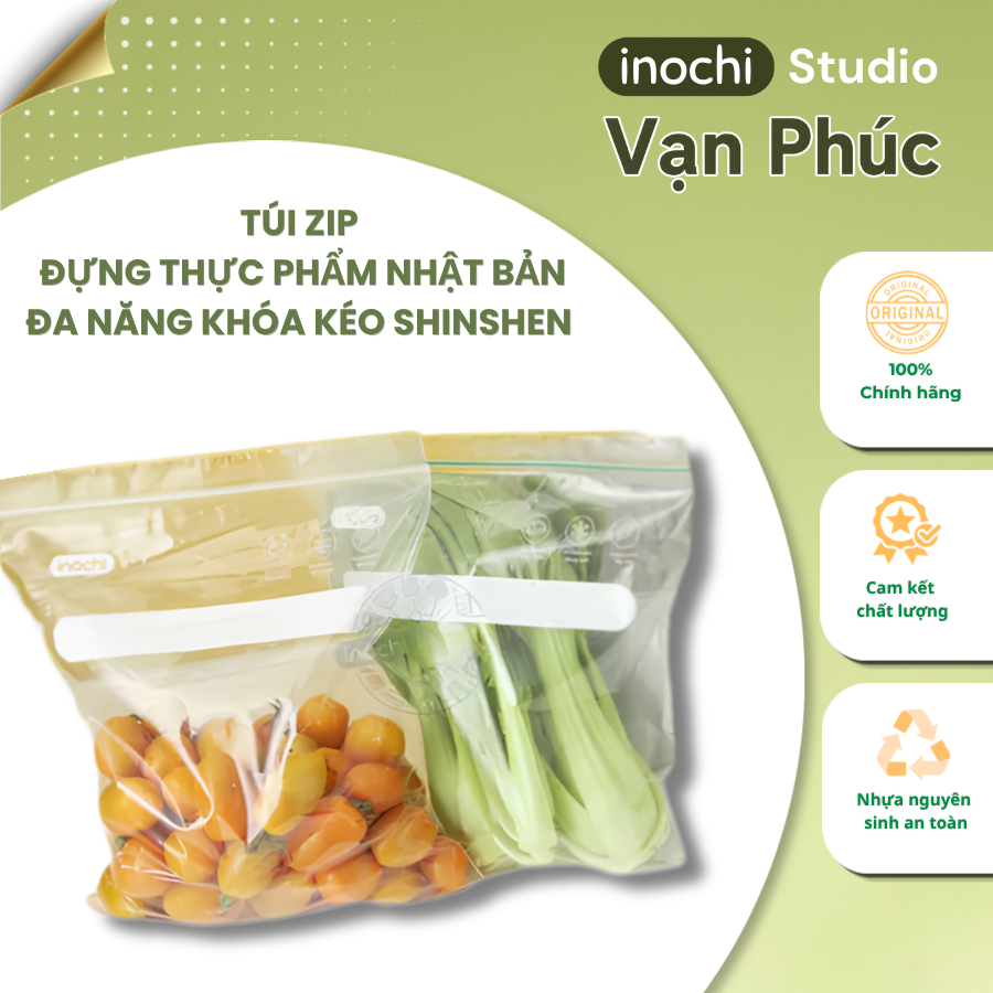 Túi zip đựng thực phẩm tái sử dụng nhật bản đa năng khóa kéo Shinshen 1L 3L zipper inochi store hcm