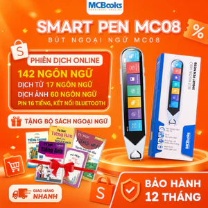 Máy phiên dịch đa ngôn ngữ - Smart pen MC08 và Máy phiên dịch chuyên dụng M16 - Tặng kèm sách bất kỳ