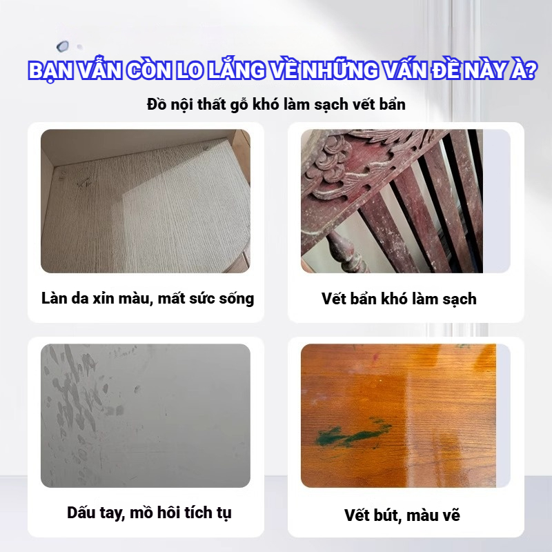 Nước lau gỗ, Chai xịt làm sạch và đánh bóng gỗ, Không Bào Mòn Lớp Sơn,an toàn cho sơn gỗ, không mùi nồng