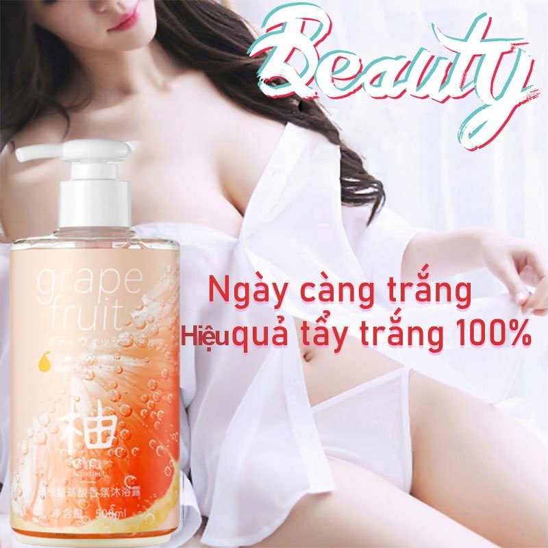 Sữa tắm trắng da nhanh 500ml dưỡng ẩm sâu lâu phai hương thơm quyến rũ chính hãng