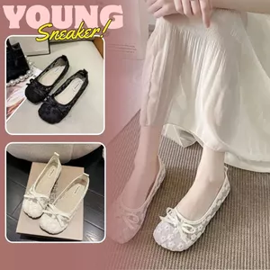 Giày Búp Bê Nữ, Giày Búp Bê Ren Lưới Đế Bệt N37 || Young Sneaker